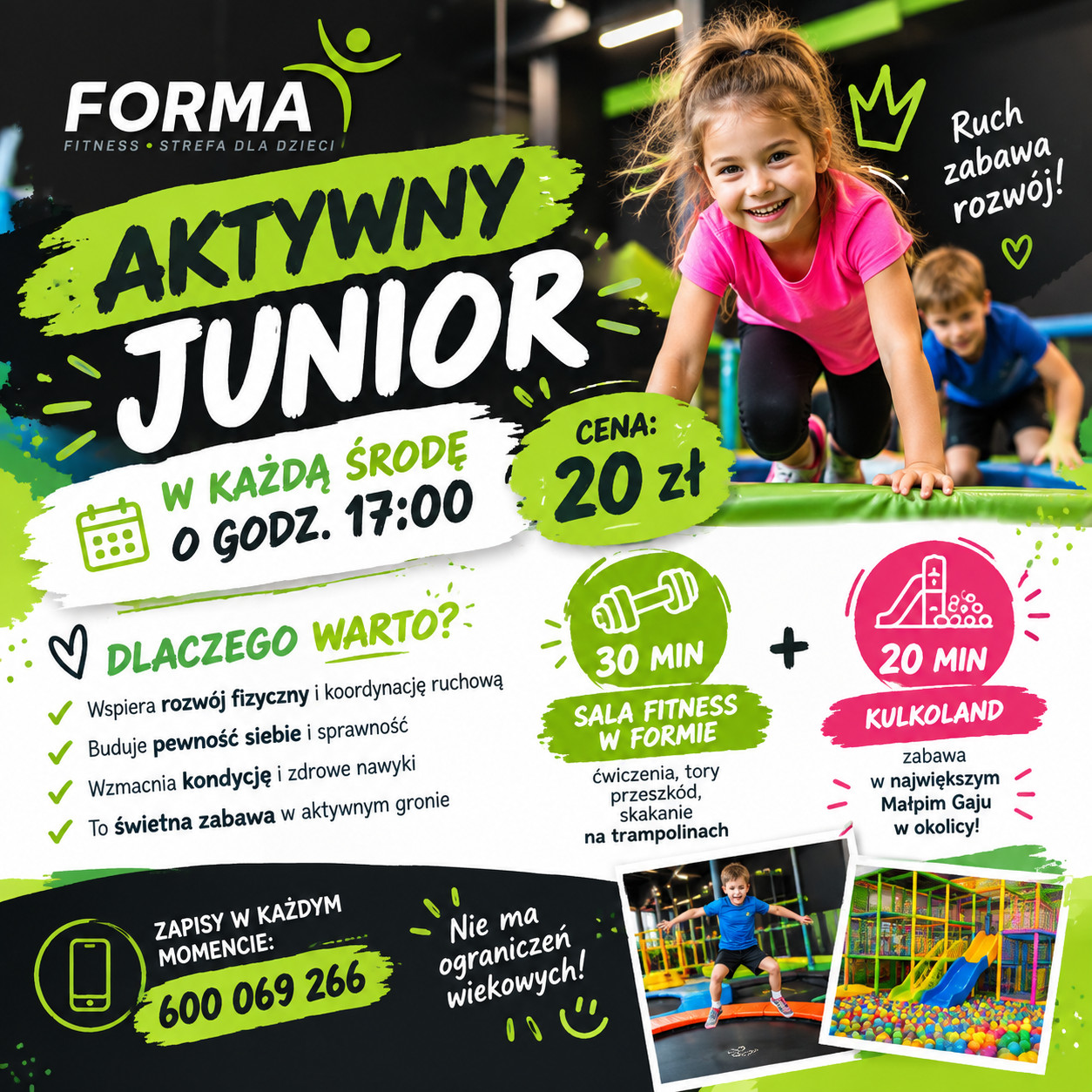 Aktywny Junior – zajęcia dla dzieci w Formie Pilzno